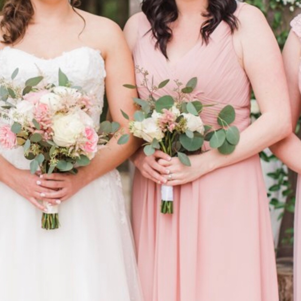 Blush floor length dress
